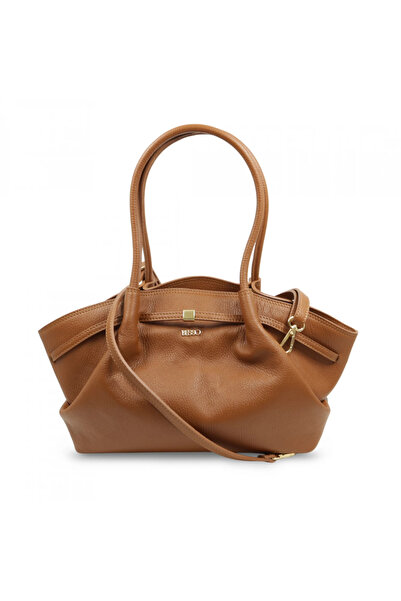 BESSO Geantă de mână Linea Pura din piele naturală, maro