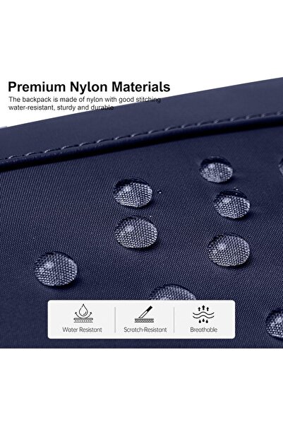 Chantria CB00778 Women's Luxury Nylon Laptop Backpack - Water-resistant, Anti-theft