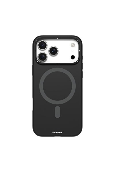 Youngkit iPhone 17 Pro Max Uyumlu Kılıf M-Safe Özellikli Kamera Standlı Gel C...