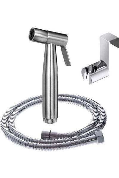 Generic طقم بخاخ بيديه محمول فضي