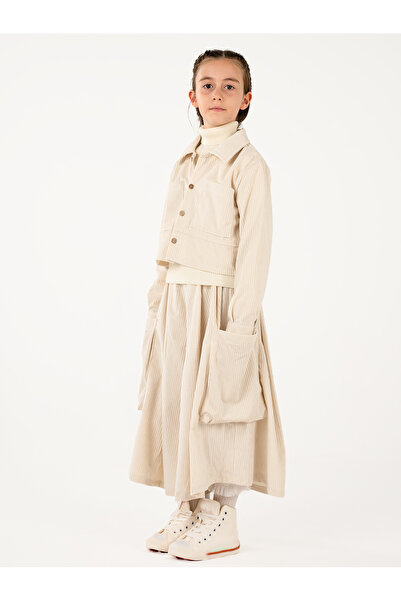 Catz Kids Girl's Ecru Velvet Kali Pants Shirt Set