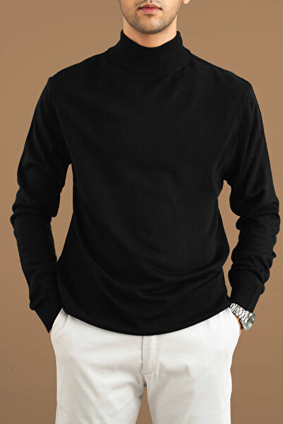 bombe Чоловічий светр Slim Fit з напівкомірцем