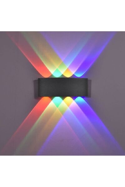 Hazar Lite 8W 8011 RGB ÇİFT YÖNLÜ 4LÜ DIŞ MEKAN DEKORATİF LED APLİK AYDINLATMA (Pilli Değil)