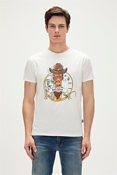 Bad Bear 23.01.07.036-C04 Giraffe Men's T-Shirt White