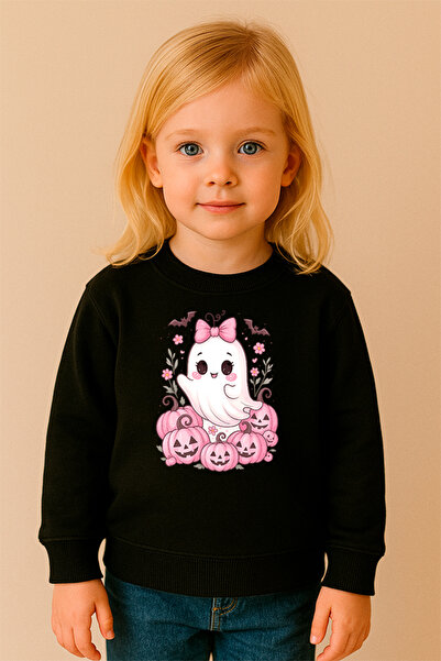 SVART WEAR Детска и възрастна суитшърт с мотив за Хелоуин, с велосипедна яка,...