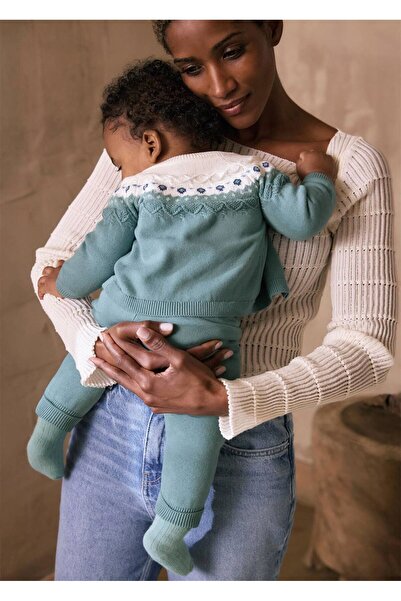 MAYORAL Baby 3-Piece Knitwear Set Turquoise 2570