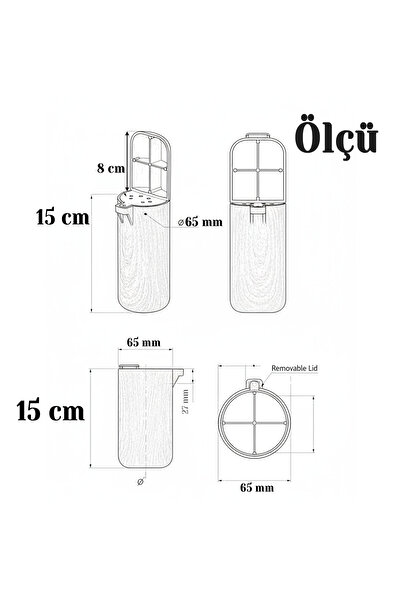 Badem10 Bohemian 4Pcs Oak Color Hard Plastic Leg 15cm Furniture Single Sofa Armchair Bed Base Heightening Foot