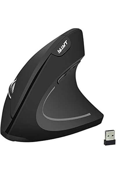 Morelian Vertical Wireless Mouse 2.4G Ergonomic Optical 3-Level Adjustable DPI Plug-and-Play - Black