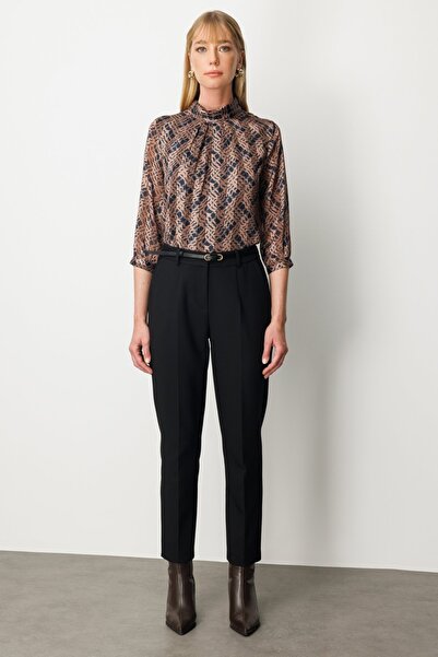 Ekol Beli Belted Skinny Leg Trousers Black