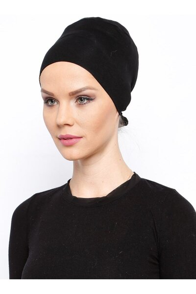 Aker χωρίς ραφές Χτενισμένο βαμβακερό καπέλο 2-συσκευασία μαύρο