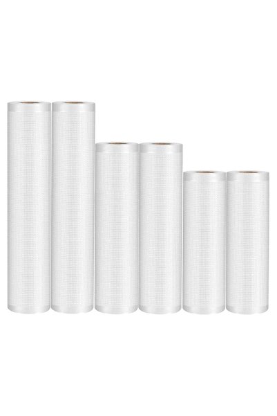 007 SKY-TOUCH 6-Pack Vacuum Sealer Bags (15, 22, 28 cm x 5m; 2pcs each) BPA-Free