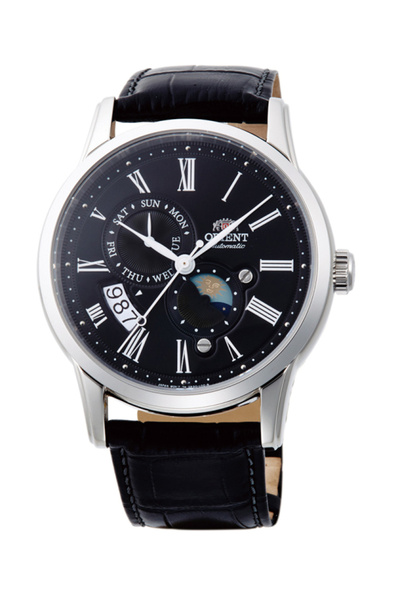 Orient Sun&Moon RA-AK0010B30B Kurmalı Otomatik Deri Siyah 43 mm Erkek Kol Saati