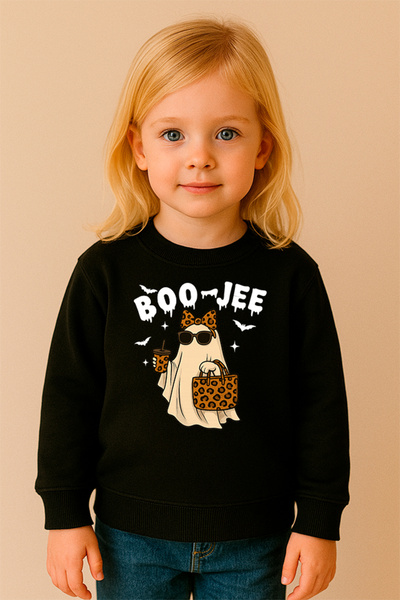 SVART WEAR Детска и възрастна суитшърт с мотив за Хелоуин, с велосипедна яка,...