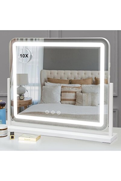 MIUI Oglindă de machiaj în stil Hollywood, 58 x 43 cm, lumină LED reglabilă (...