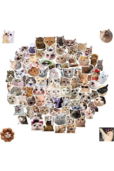 007 مجموعة ملصقات نالاكال على شكل قطة لطيفة، 100 قطعة - فينيل مقاوم للماء لأج...