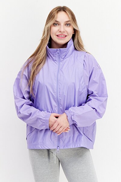 adidas Women Sportwear Fit Long Sleeves Plain Jacket, Purple