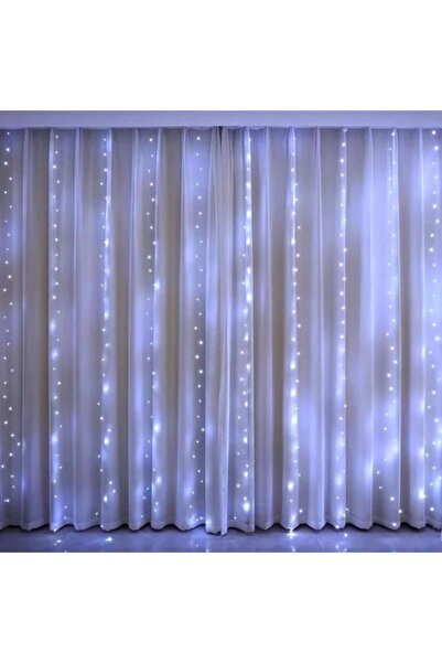 Avatto Perdea luminoasă de Crăciun, 3 m x 3 m, 300 LED-uri, alb rece, USB, telecomandă