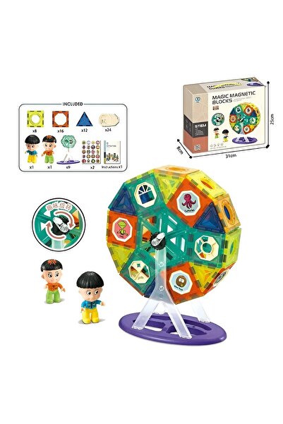 REZZOSS Magnetic Tiles 71Pcs - Educational Toy for Kids | Building Blocks, Magnetic Toys for 3+