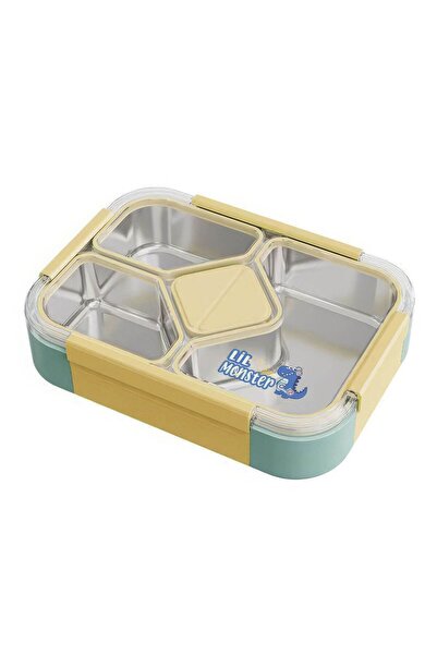 Weather Forecast 304 Steel 1020 ml 4 Compartment Student Office Food Container Lunch Box Mt181Ysx