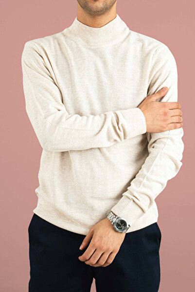 bombe Men's Slim Fit Half Turtleneck Sweater