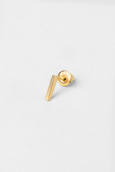 So CHIC... My Story I Harfi 18 Ayar Sarı Altın Kaplama Gümüş Tek Küpe