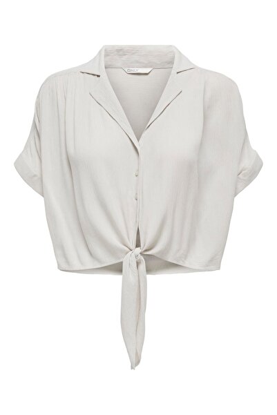 ONLY Women's Onlpaula Life S/S Tie Shirt Wvn Noos O15281497-4465632