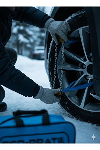 Space Eko Pratik Kar Pençesi 6' lı çantalı Premium Kar zinciri (Genel Uyumluluk