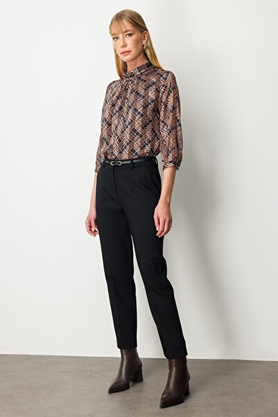 Ekol Beli Belted Skinny Leg Trousers Black