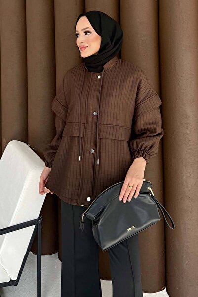 Melike Tatar Καπιτονέ μπουφάν με κουμπώματα 32-3720