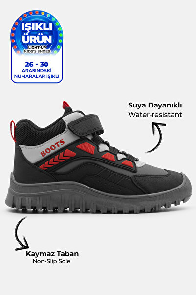 Beınsteps Erkek Çocuk Bot Suya Dayanıklı Kaymaz Taban Cırtlı Çocuk Bot