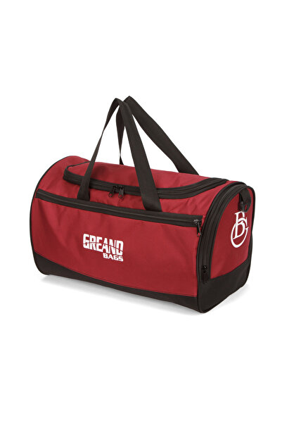 GreandBags Unisex Claret Red Sports Bag with Shoe Compartment Gym Fitness Bag Travel Bag