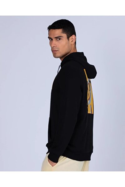 Kappa 341H5Ww005 Authentic Graphic Vincent Tk Men's Sweatshirt Black