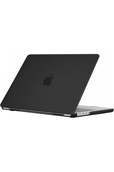 EooCoo جراب حماية بلاستيكي صلب لجهاز ماك بوك برو مقاس 16 بوصة (2021-2024) - أسود غير لامع