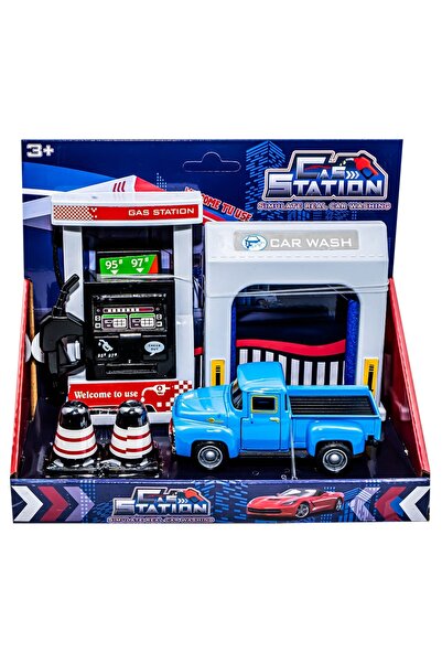 Robentoys Benzinărie cu spălătorie auto + camionetă, set de 5 piese