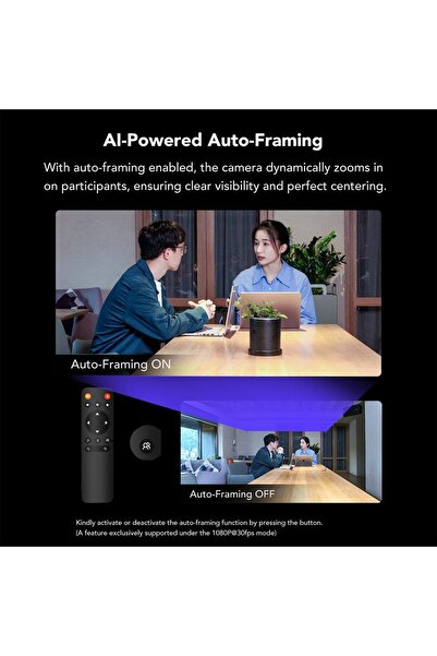 nearity C45 2K Video Conference Webcam with Microphone & Speaker, 4 Noise-Cancelling Mics, 5X Zoom