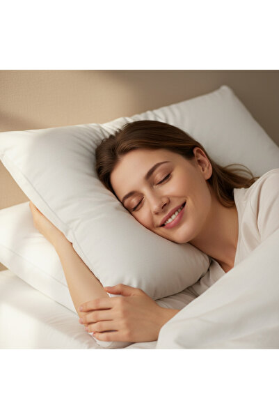 Boema Home Deco Set of 2 firm pillows with goose down and feathers, 50x70 cm, White