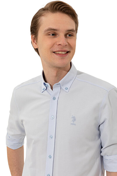 U.S. Polo Assn. Erkek Açık Mavi Uzun Kollu Basic Gömlek