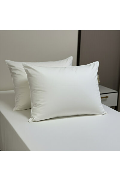 Boema Home Deco Set of 2 firm pillows with goose down and feathers, 50x70 cm, White
