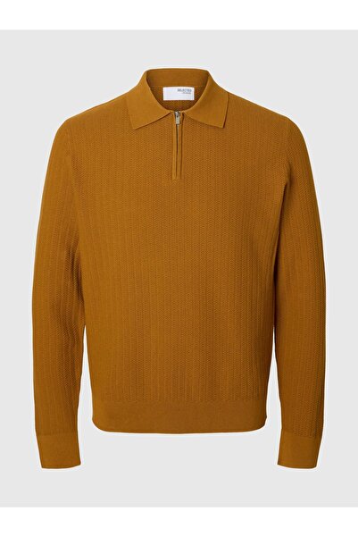 SELECTED Langarm-Poloshirt 100% Baumwoll