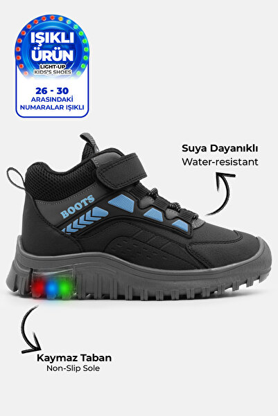 Beınsteps Erkek Çocuk Bot Suya Dayanıklı Kaymaz Taban Cırtlı Çocuk Bot