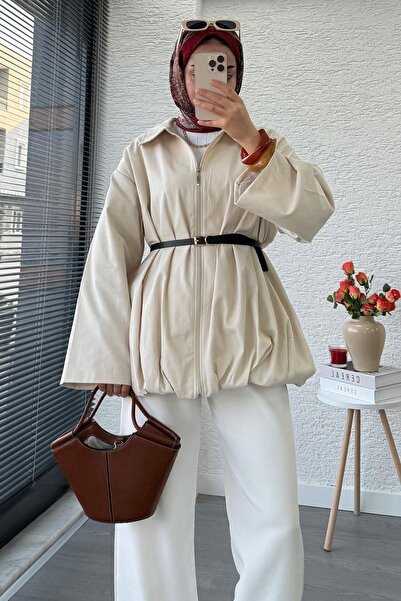 MELEK ARAZ سترة نسائية من الجبردين بحزام – حجر