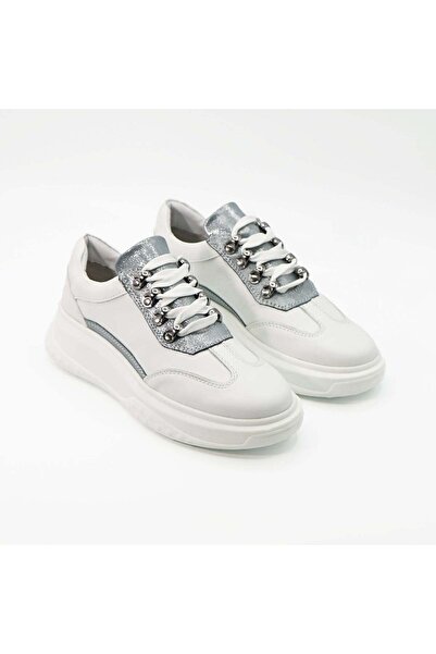 Demalis Pantofi damă piele naturală 144 TE alb-albastru