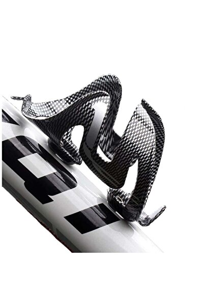 Asroya Bisiklet Karbon Desenli Suluk Matara Kafesi Plastik Siyah