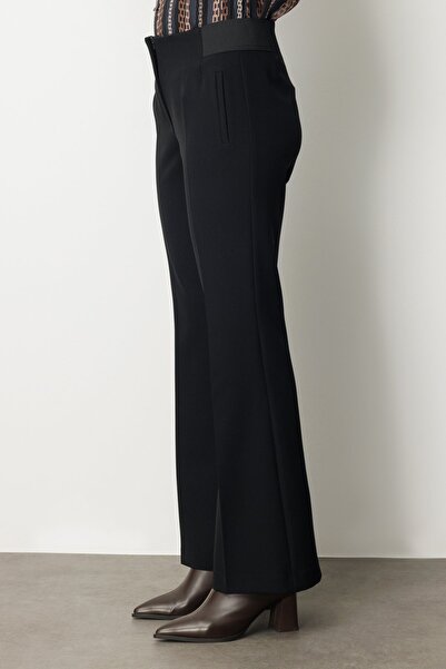Ekol Spanish Leg Trousers with Thick Elastic Waist