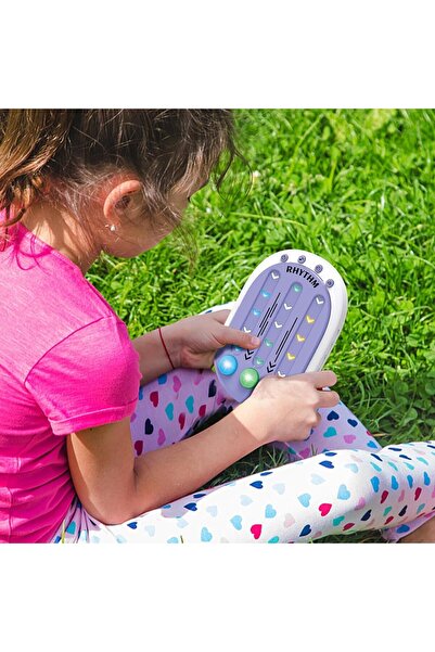 Flippy Interactive Rhythm Game Toy, ABS, 8 Levels, 9.5 x 2.5 x 13.6 cm, Purple, 3+ yrs