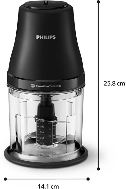 Philips Chopper 450W, 4 blades, 2 speeds, 1L - HR1501/00