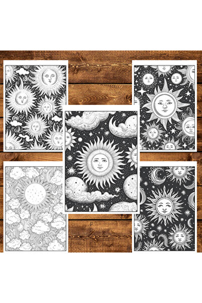 Legendary Gifts Painting book, 50 illustrations, The Sun and the Moon