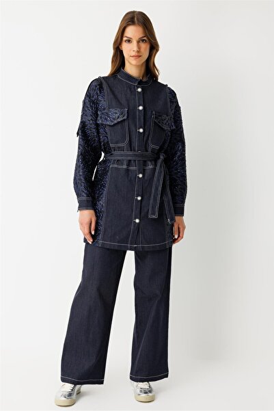 Esswaap Jakar Detaylı Pantolonlu Takım Laci