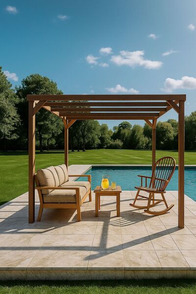 DEKORELA AHŞAP EKO PERGOLE TENTE ÇARDAK