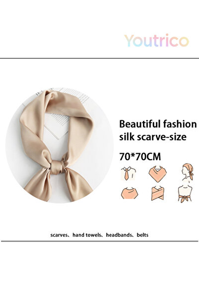 Youtrico Early autumn,square neckerchief&women scarf,Fashionable Strappy Pattern Headscarf,70*70cm
